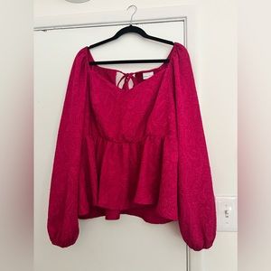 Plus size peplum blouse